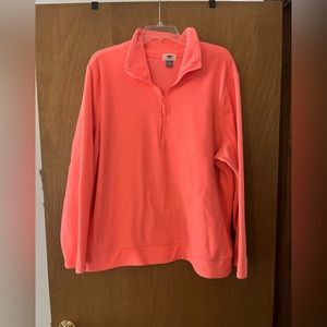 Old Navy Coral Fleece Half Zip Sweatshirt - Size XXL